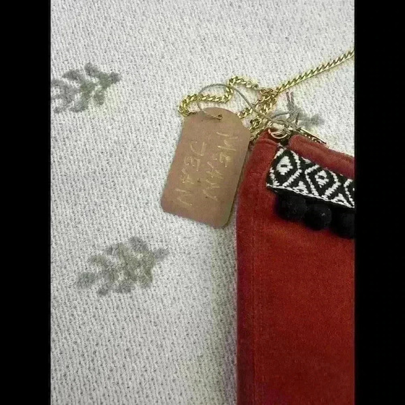 Mean Jean Chic Bohemian Style Mini Crossbody Bag with Pom Poms - Picture 2 of 4